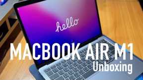 Unboxing MacBook Air M1 - Just unboxing..... and also migration set up from the old one