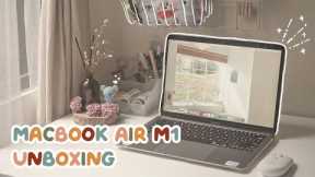 MACBOOK AIR M1 RELAXING UNBOXING ? accessories & decor | Indonesia