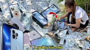 [Lucky For me] ?Found Lots of 100000$ and phones,How i Restore iphone X Like iphone 13 pro