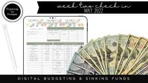 Digital Budget With Me on My iPad | Week 2 Budget Check In & Sinking Funds | May 2022 |