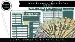 Digital Budget With Me on My iPad | Week 1 Budget Check In & Sinking Funds | June 2022 |