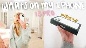 IPHONE 13 PRO UNBOXING + what's on my iphone