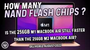 Is the 256GB M1 MacBook Air still FASTER?   How many NAND Flash chips does it now have?