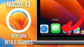macOS Ventura 13 Beta 5 - What's new?