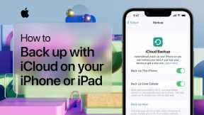 How to back up your iPhone to iCloud | Apple Support