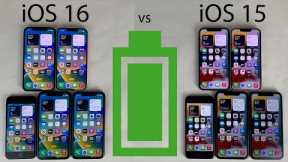iOS 16 vs iOS 15 BATTERY Test on iPhone 13, 12, 11, XR, & 8