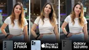 Samsung Galaxy Fold 4 vs. iPhone 13 Pro Max vs. Samsung S22 Ultra!