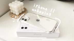 2021 Iphone 11 📱 unboxing white 128gb (aesthetic) | Malaysia