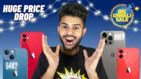 Huge 🔥 iPhone Price Drop | Flipkart Big Diwali Sale | iPhone 13, 12 mini, 11 price drop