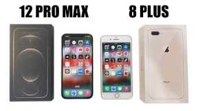 iPhone 12 PRO MAX vs iPhone 8 PLUS iOS 16 SPEED TEST