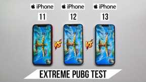 iPhone 11 vs 12 vs 13 Extreme Pubg Test, Heating and Battery Test | 😱