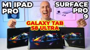 Surface Pro 9 vs Galaxy Tab S8 Ultra vs iPad Pro