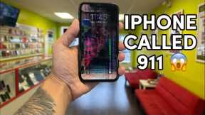 Cracked iPhone started calling 911 😰I can’t believe this happened 😱 #asmr #apple #iphone #911
