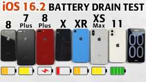 iOS 16.2 BATTERY LIFE DRAIN TEST - iPhone 8 vs 7 Plus vs 8 Plus vs X vs XR vs XS Max vs 11 #Battery