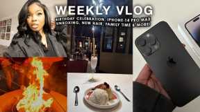 VLOG! BIRTHDAY CELEBRATION + IPHONE 14 PRO MAX UNBOXING + NEW HAIR + FAMILY TIME & MORE!