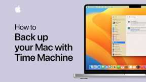 How to back up your Mac with Time Machine in macOS Ventura | Apple Support