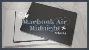 Unboxing Apple Macbook Air Midnight M2 💻🎁