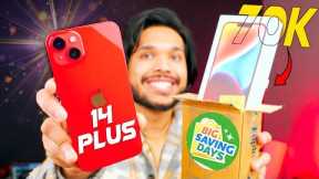 Sale iPhone 14 Plus- ₹70K Unboxing - Flipkart Sale 2023 iPhone