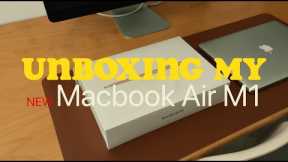 MY FIRST YOUTUBE VIDEO! Unboxing My New Macbook Air M1 (and other accessories too!)