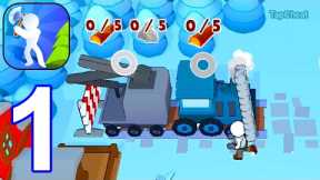 Railroad: Idle Arcade Game - Gameplay Walkthrough Part 1 Tutorial Stickman Idle Railway Tycoon