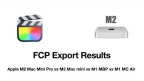 Apple M2 Mac Mini Pro Final Cut Pro Export Results, hmmmm