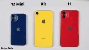 iPhone Xr Vs iPhone 11 Vs iPhone 12 Mini | SPEED TEST