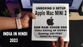 Apple Mac Mini M2 Unboxing And Setup India | Base Variant 8GB Unified Ram 256GB SSD 4KVideo Editing🔥