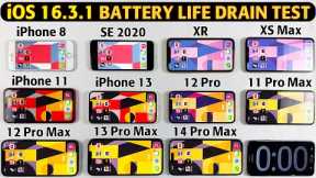 iPhone Battery Life Test in 2023 | 8,SE 2020,XR,XS Max,11,13,12 Pro,11 PM vs 12 PM vs 13 PM vs 14 PM