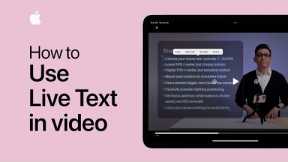 How to use Live Text in video on your iPhone or iPad | Apple Support