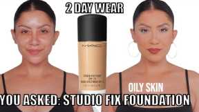 YOU ASKED ABOUT MAC STUDIO FIX FLUID SPF 15 FOUNDATION +2 DAY WEAR TEST *oily skin* | MagdalineJanet