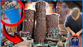 🪣Can a 5 Gallon Bucket Loaded With Quarters Knock Down These Towers & Win $10,000?