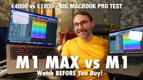 MacBook Pro M1 Max vs M1 Comparison Test | Best Laptop For Music Production