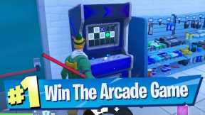 Win the arcade game in Frenzy Fields or Slappy Shores Location - Fortnite