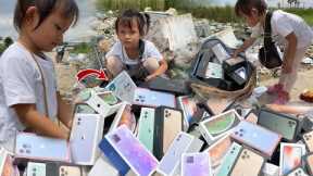 Oh Little girl ! Found a lots apple ipad iPhone abandoned in Landfill,Restoration ipad Air 1
