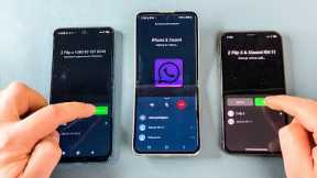 Xiaomi Redmi Note 11 vs iPhone XS vs Samsung Galaxy Z Flip 3 Incoming Call WhasApp