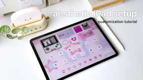 HOW TO CUSTOMIZE YOUR IPAD | aesthetic iPad home screen tutorial | widgets, app icons, wallpaper 🩵🩷
