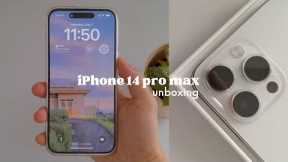 unboxing iPhone 14 pro max (silver)📦+ camera samples 📸 & accessories ✨