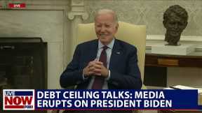 Media screams at Biden to speak as US default worries continue | LiveNOW from FOX