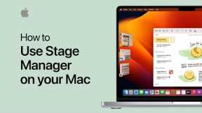 How to use Stage Manager on your Mac | Apple Support