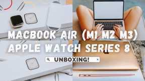Unboxing the Latest MacBook Air and Apple Watch Series 8! 2023 unboxingmacbookair #applewatchseries8