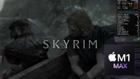 Skyrim SE on Macbook Pro M1 Max with Game Porting Toolkit and Xbox controller
