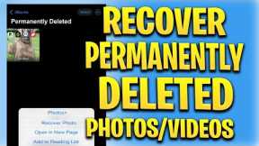 Recover Permanently Deleted Photos & Videos iOS iPhone iPad
