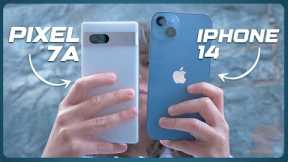 ¡Vaya PELEA! Pixel 7a vs iPhone 14