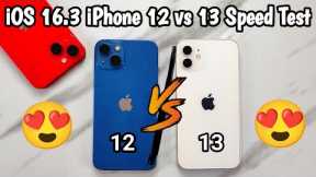ios16.3 iPhone 12 vs 13 Speed Test!!!
