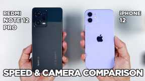 Redmi Note 12 Pro vs iPhone 12 SPEED TEST & CAMERA Comparison | Zeibiz