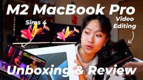 14 M2 MACBOOK PRO UNBOXING & IMPRESSIONS for final cut pro video editing and sims 4 gaming