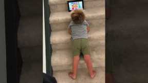 Of the 1000 places to comfortable watch ipad, why do kids always pick spots like this to watch?