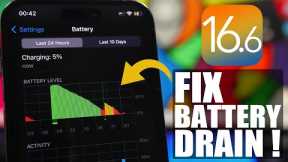 iOS 16.6 - Fix Battery Drain on iPhone !