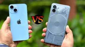 iPhone 14 vs Nothing Phone 2 Detailed Camera Test 🔥 | SURPRISING! (HINDI)