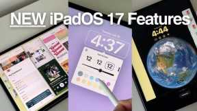 BEST iPadOS17 Features 🔥 lock screen widgets, sticker drawer, & more
